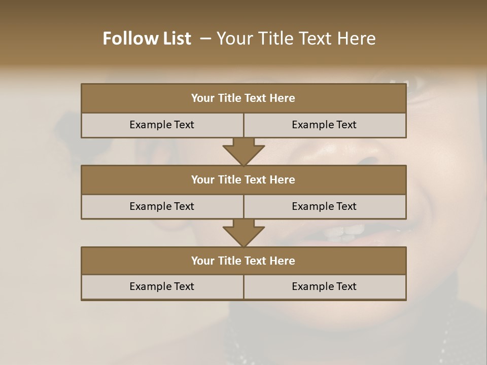 Young Boy Brown PowerPoint Template