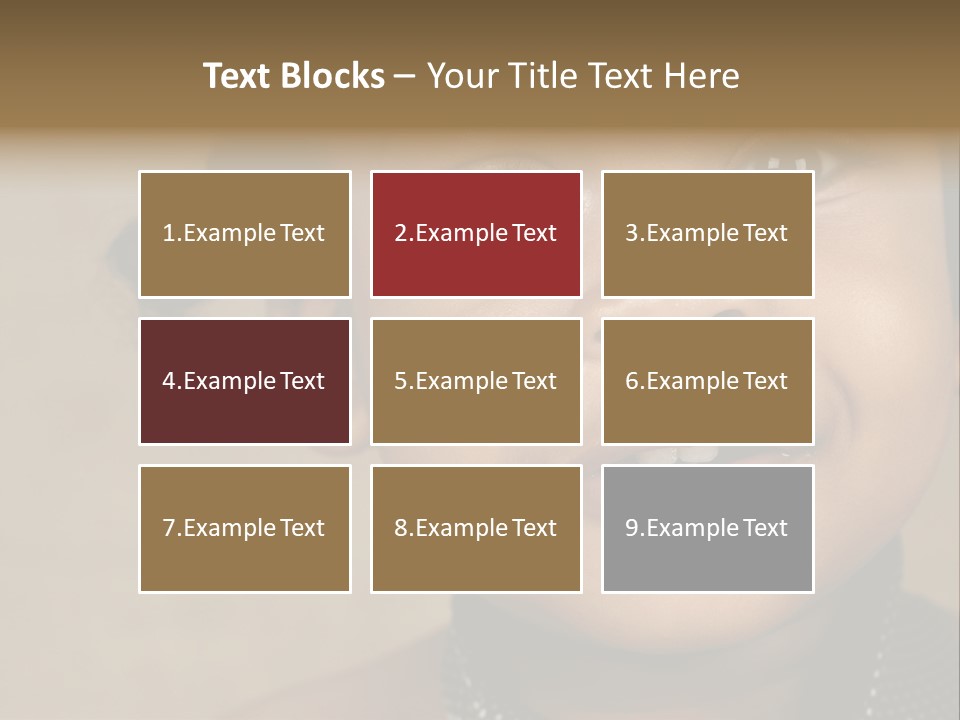 Young Boy Brown PowerPoint Template