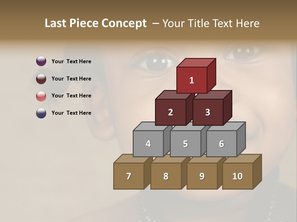 Young Boy Brown PowerPoint Template