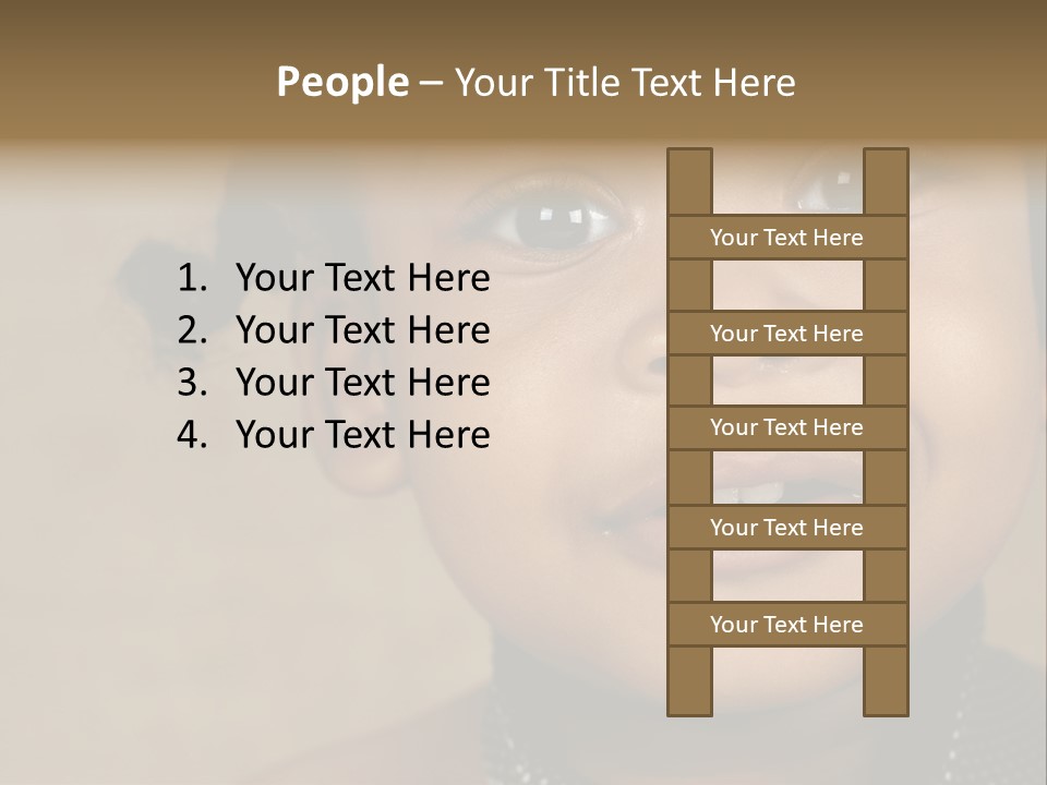 Young Boy Brown PowerPoint Template