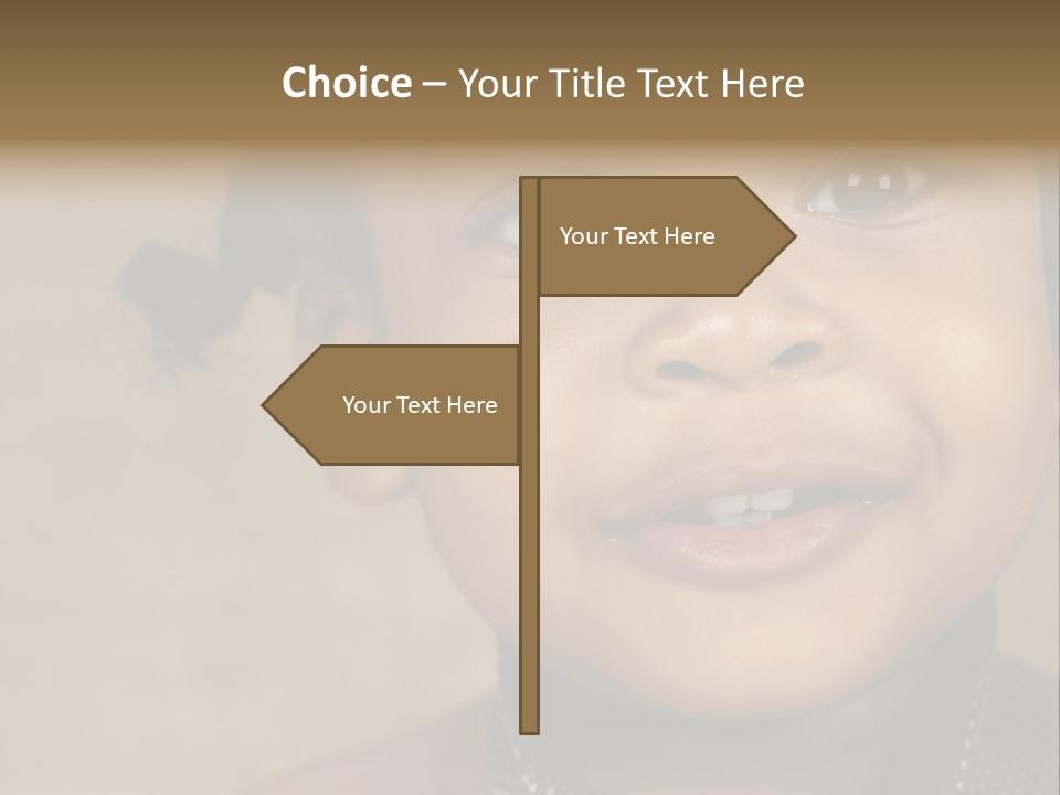 Young Boy Brown PowerPoint Template