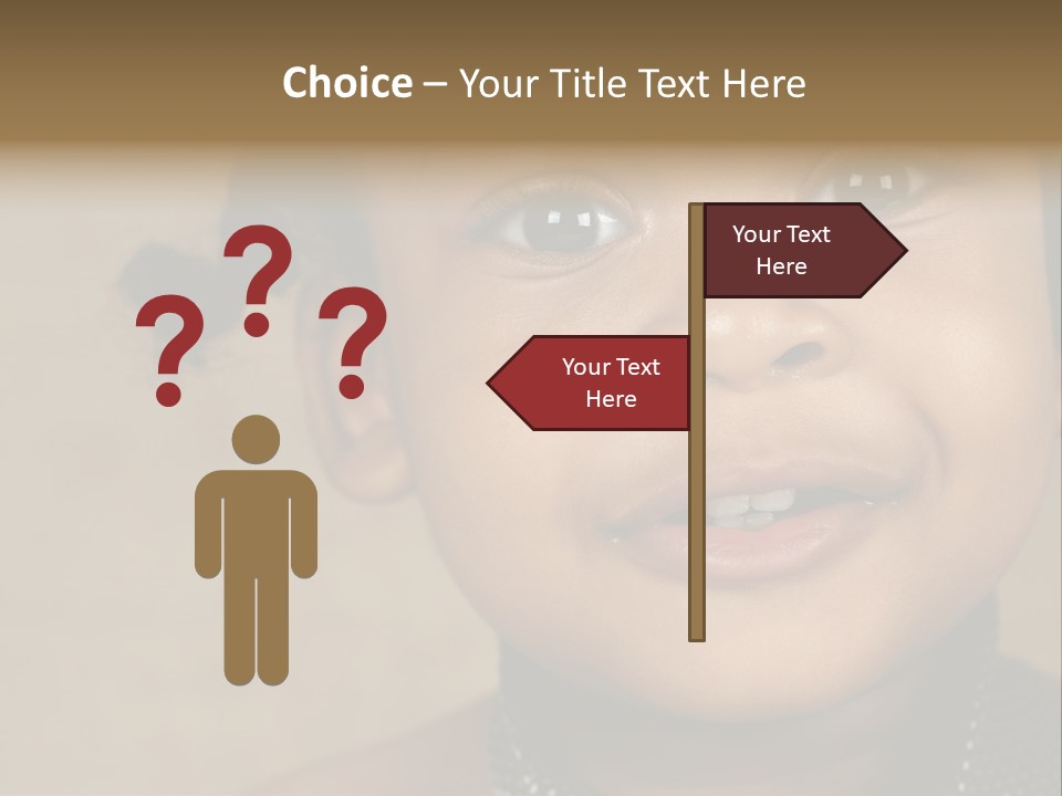 Young Boy Brown PowerPoint Template