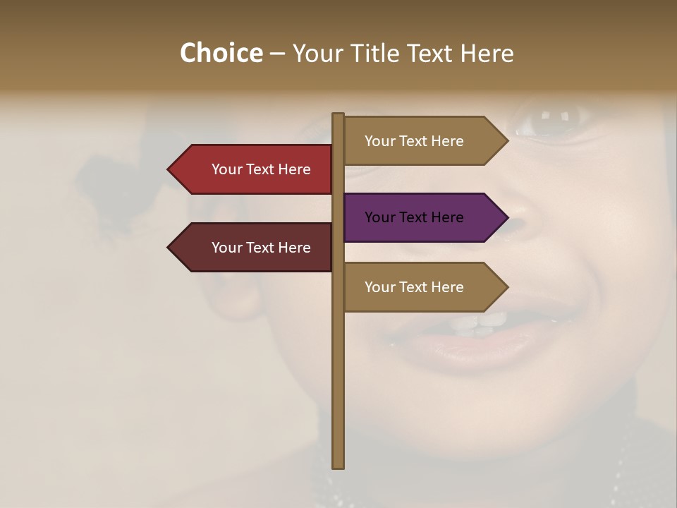 Young Boy Brown PowerPoint Template