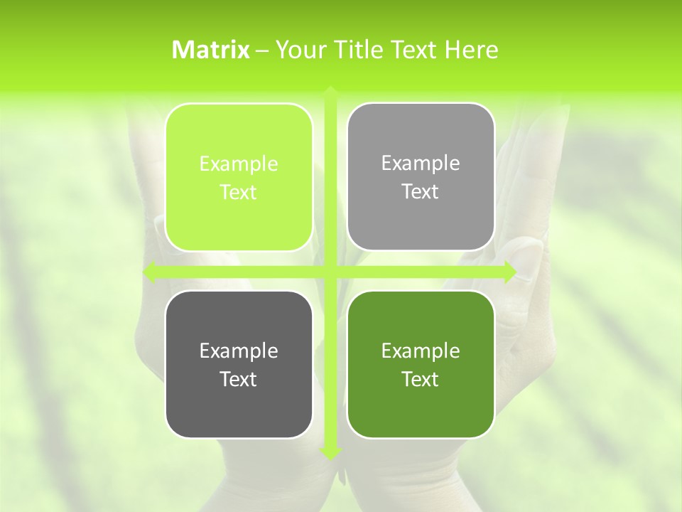 Hand Flora Shielding PowerPoint Template