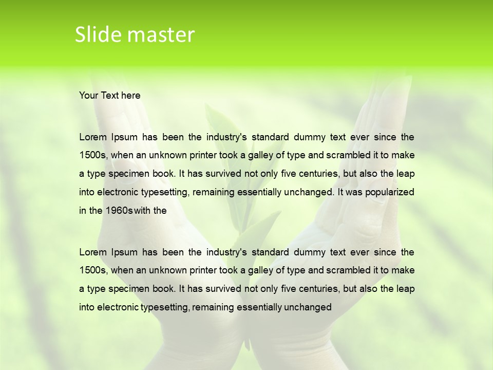 Hand Flora Shielding PowerPoint Template