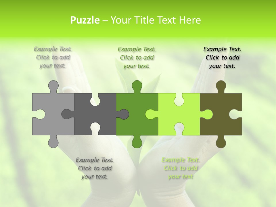 Hand Flora Shielding PowerPoint Template