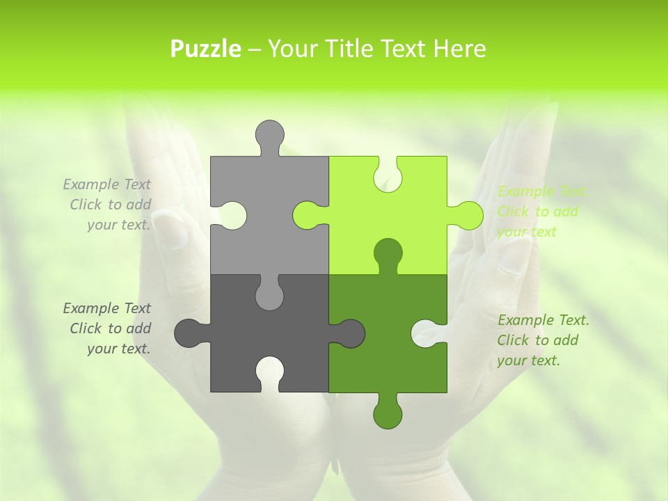 Hand Flora Shielding PowerPoint Template