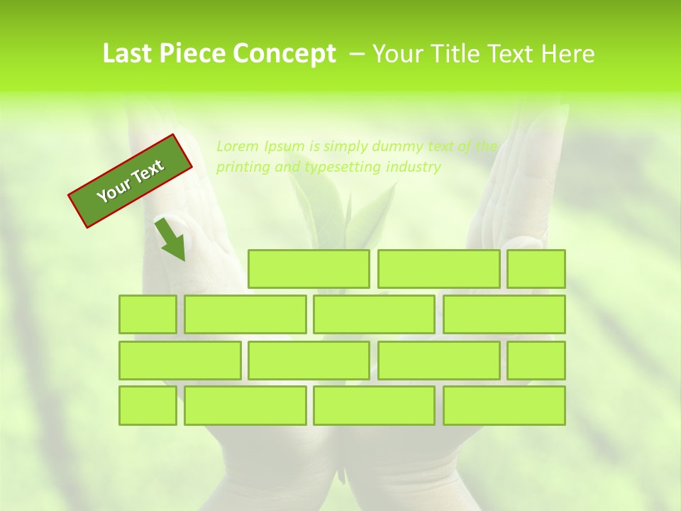 Hand Flora Shielding PowerPoint Template