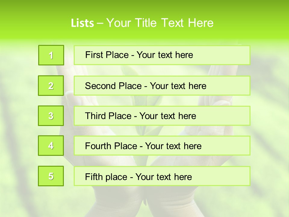Hand Flora Shielding PowerPoint Template