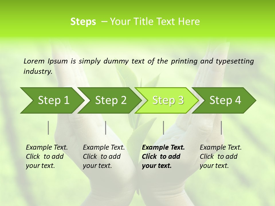 Hand Flora Shielding PowerPoint Template