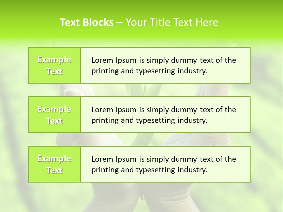 Hand Flora Shielding PowerPoint Template