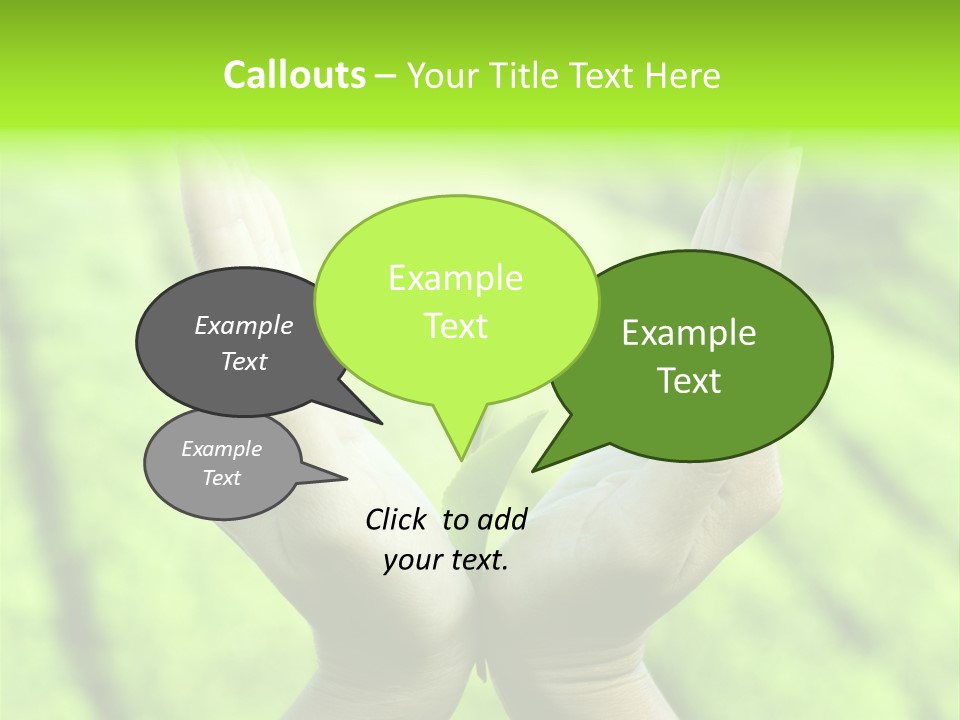 Hand Flora Shielding PowerPoint Template