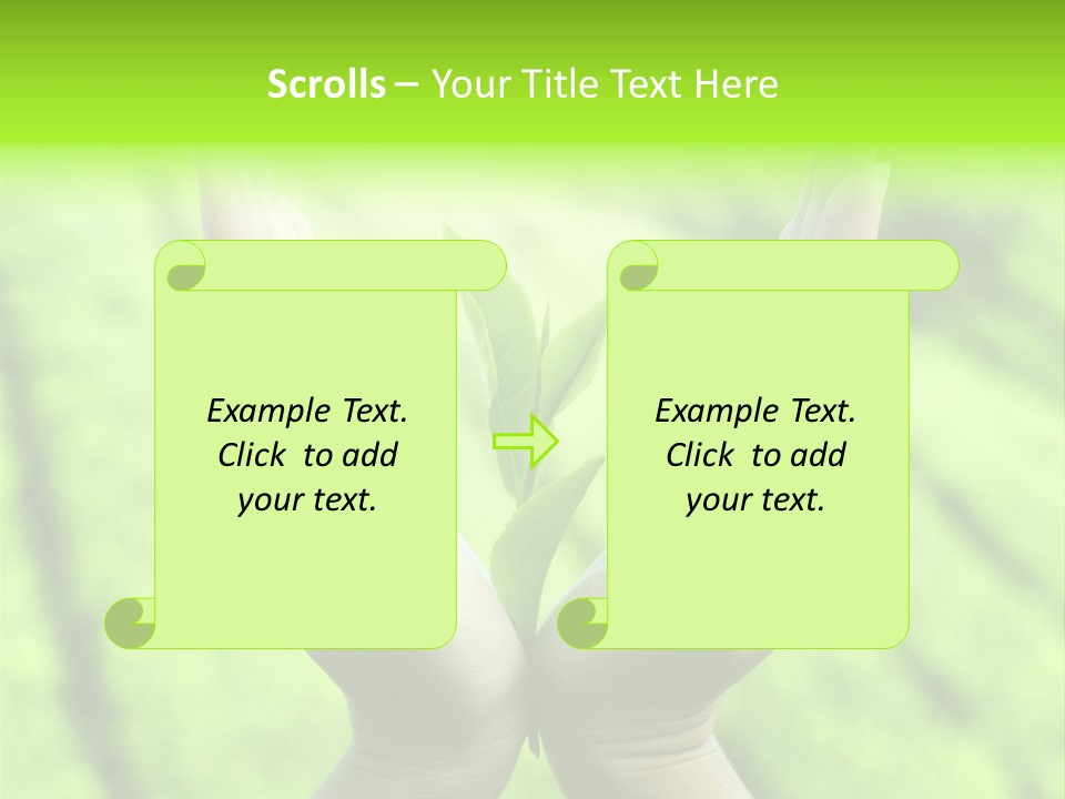 Hand Flora Shielding PowerPoint Template