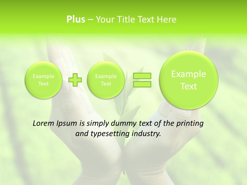 Hand Flora Shielding PowerPoint Template