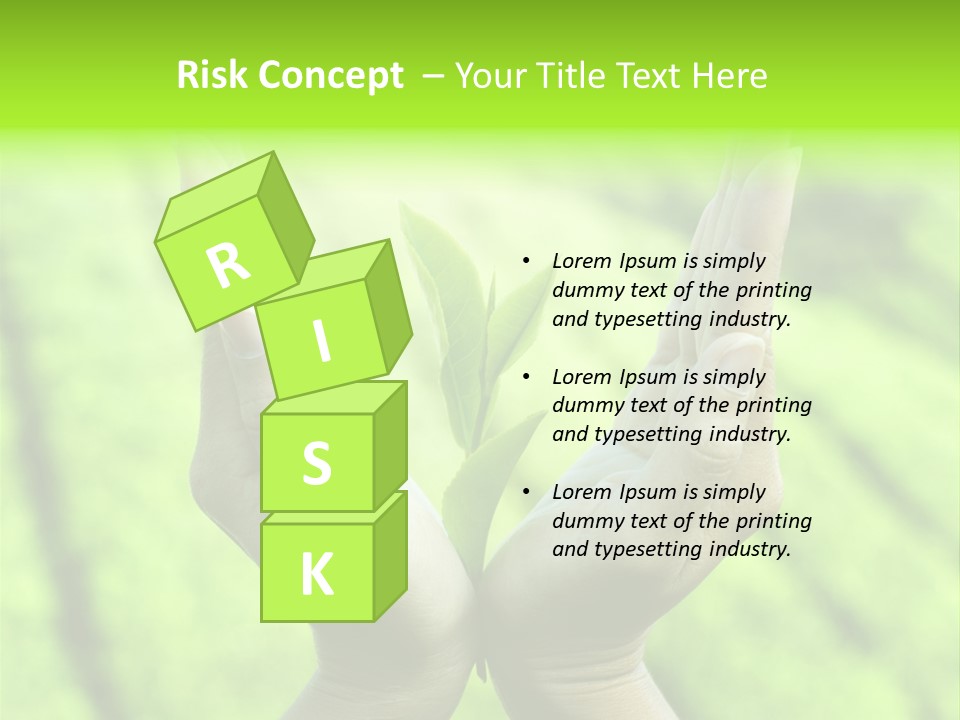 Hand Flora Shielding PowerPoint Template