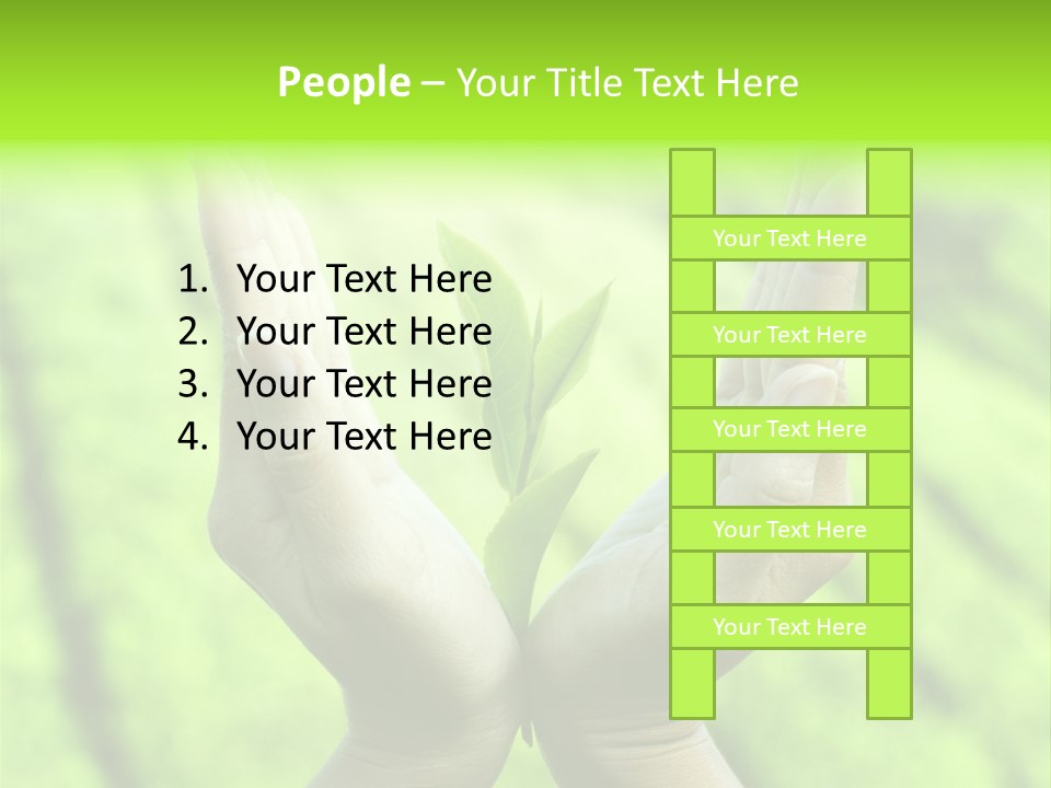 Hand Flora Shielding PowerPoint Template