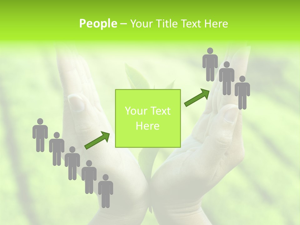 Hand Flora Shielding PowerPoint Template