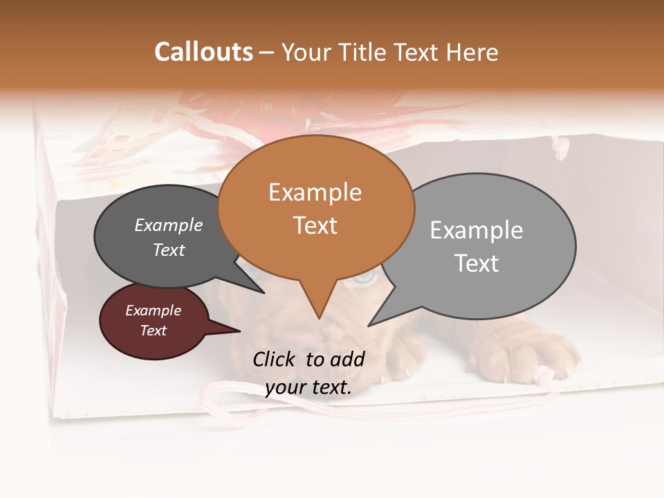 Bag Cute Canine PowerPoint Template