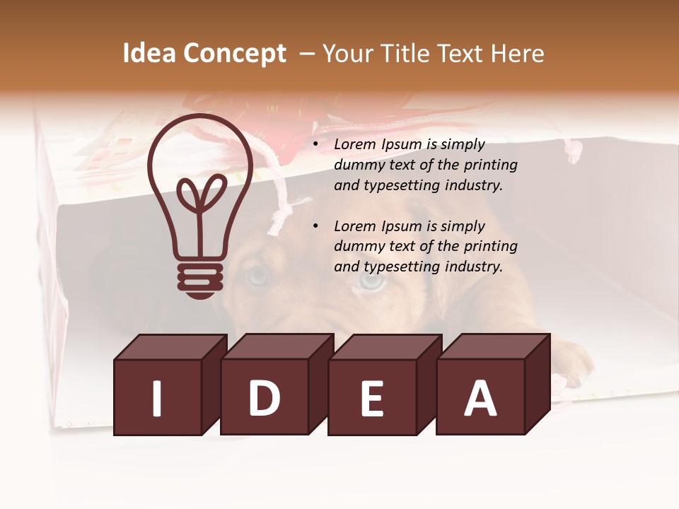 Bag Cute Canine PowerPoint Template