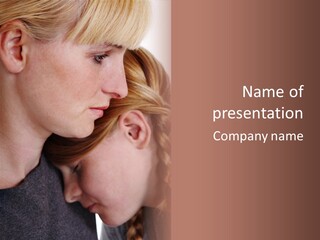 Female Teenager Loving PowerPoint Template