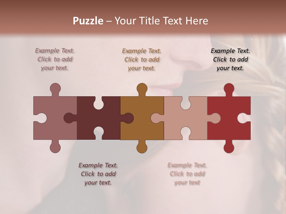 Female Teenager Loving PowerPoint Template