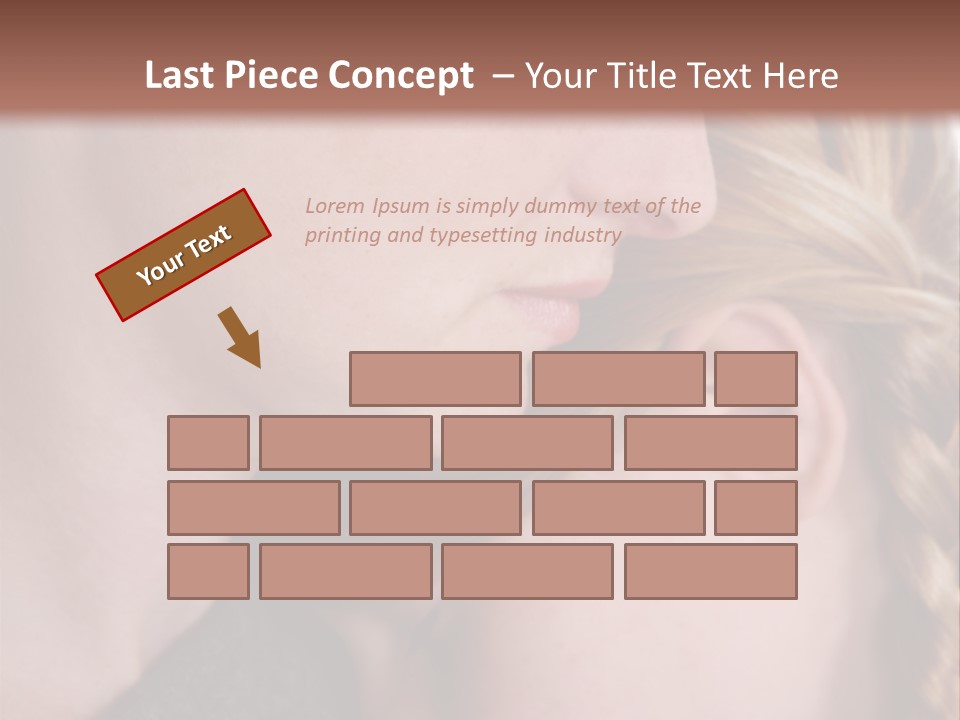Female Teenager Loving PowerPoint Template