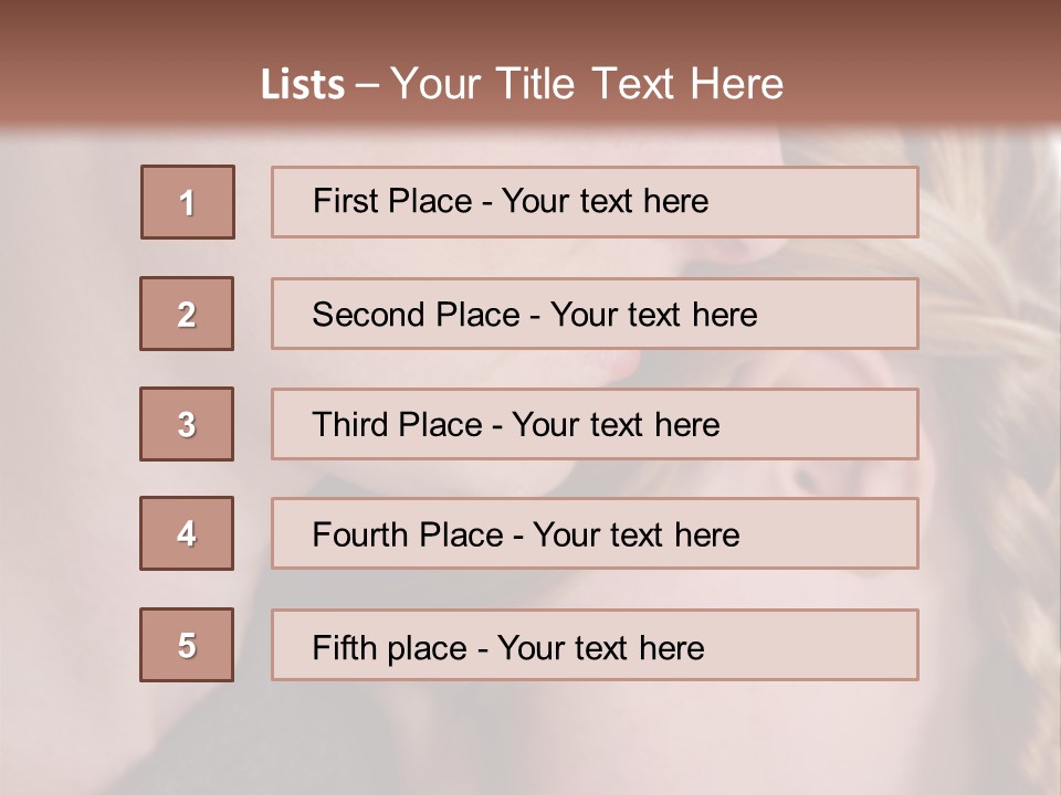 Female Teenager Loving PowerPoint Template