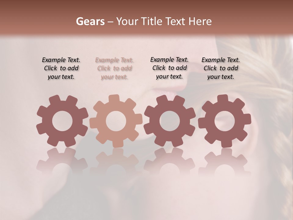 Female Teenager Loving PowerPoint Template