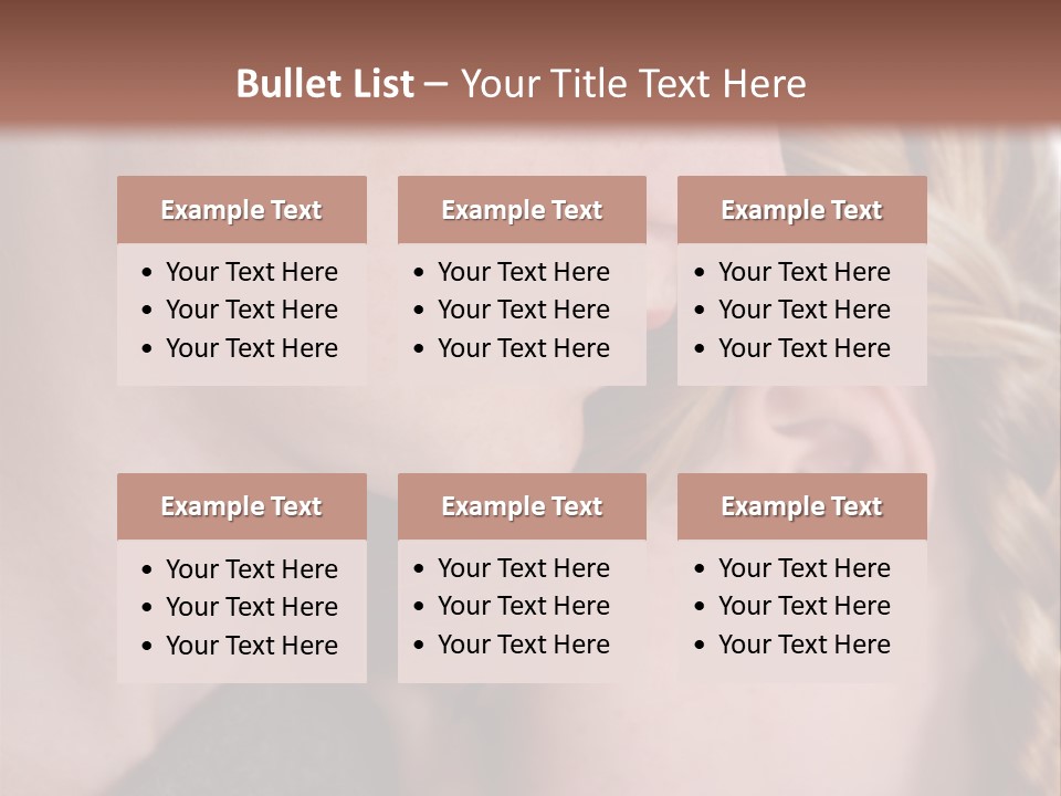 Female Teenager Loving PowerPoint Template