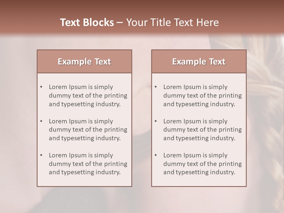 Female Teenager Loving PowerPoint Template