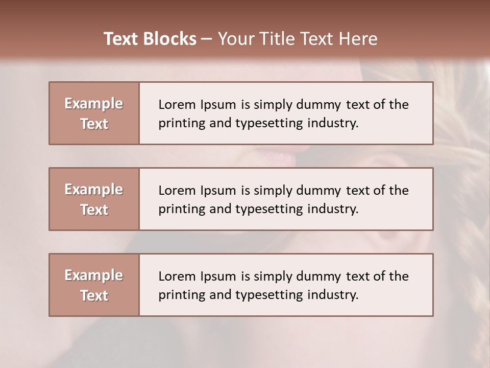 Female Teenager Loving PowerPoint Template