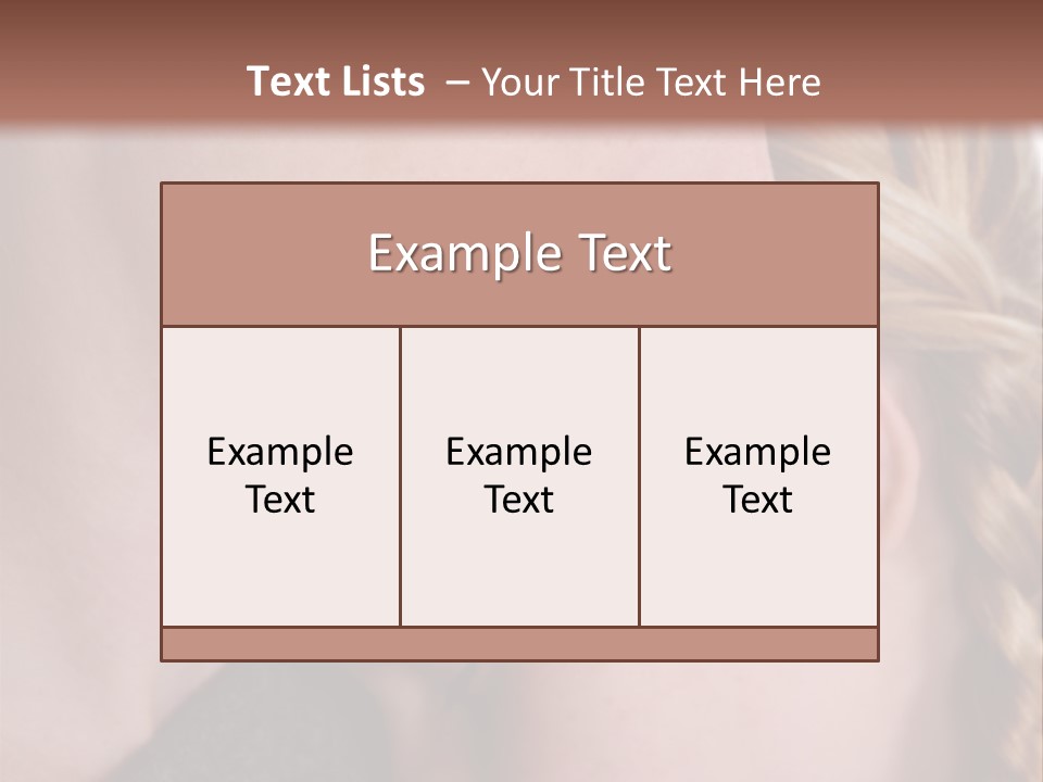 Female Teenager Loving PowerPoint Template