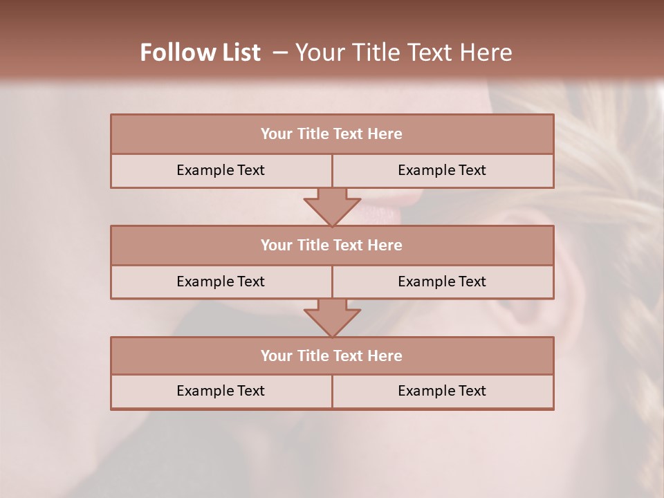 Female Teenager Loving PowerPoint Template