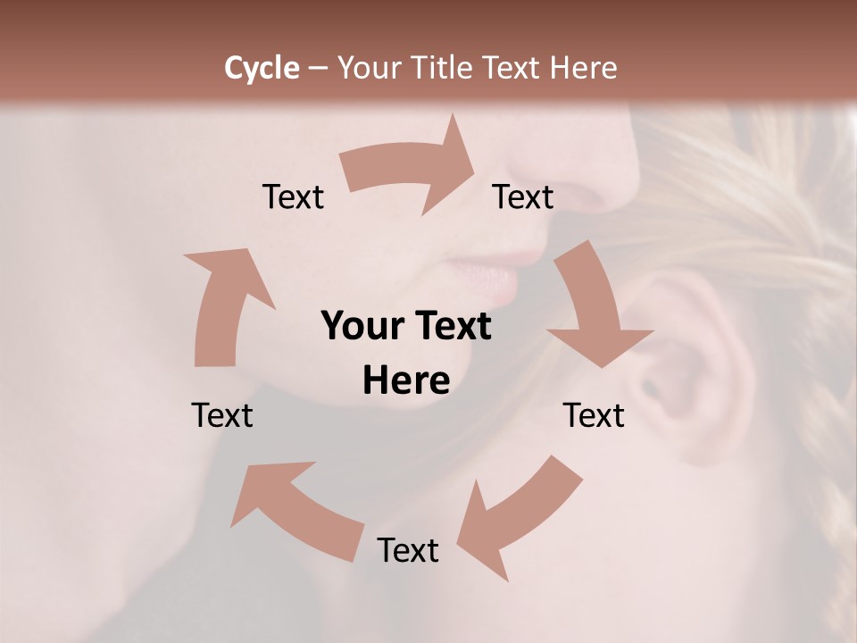 Female Teenager Loving PowerPoint Template