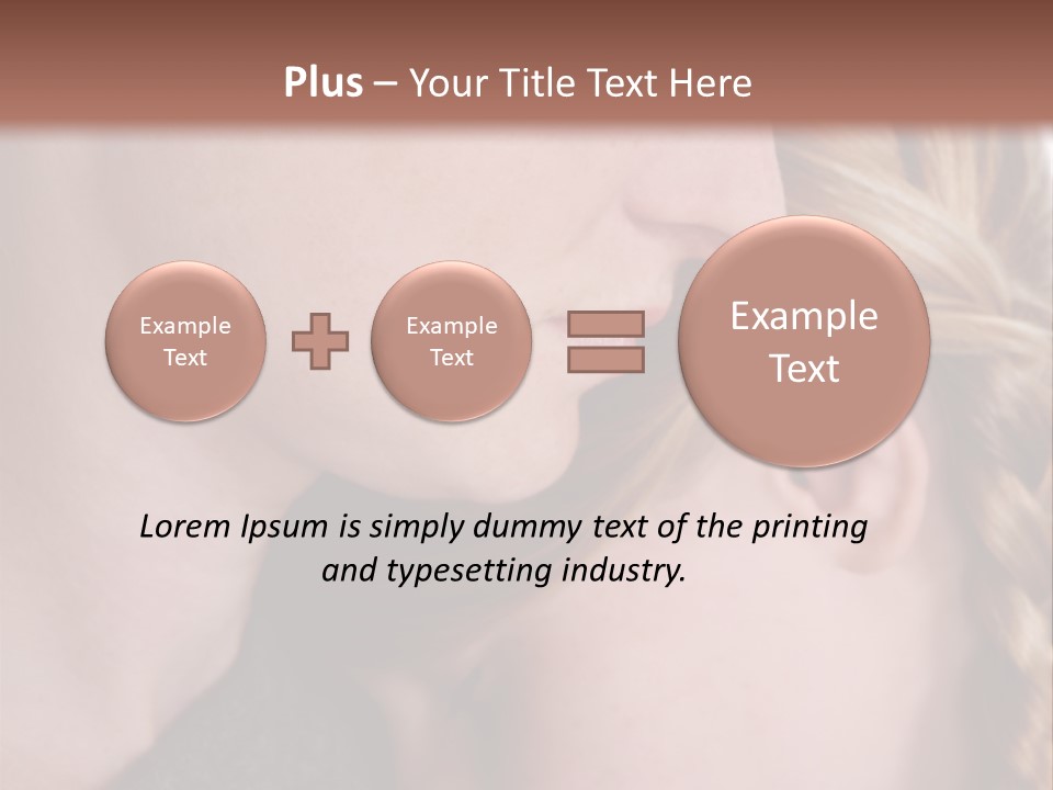 Female Teenager Loving PowerPoint Template