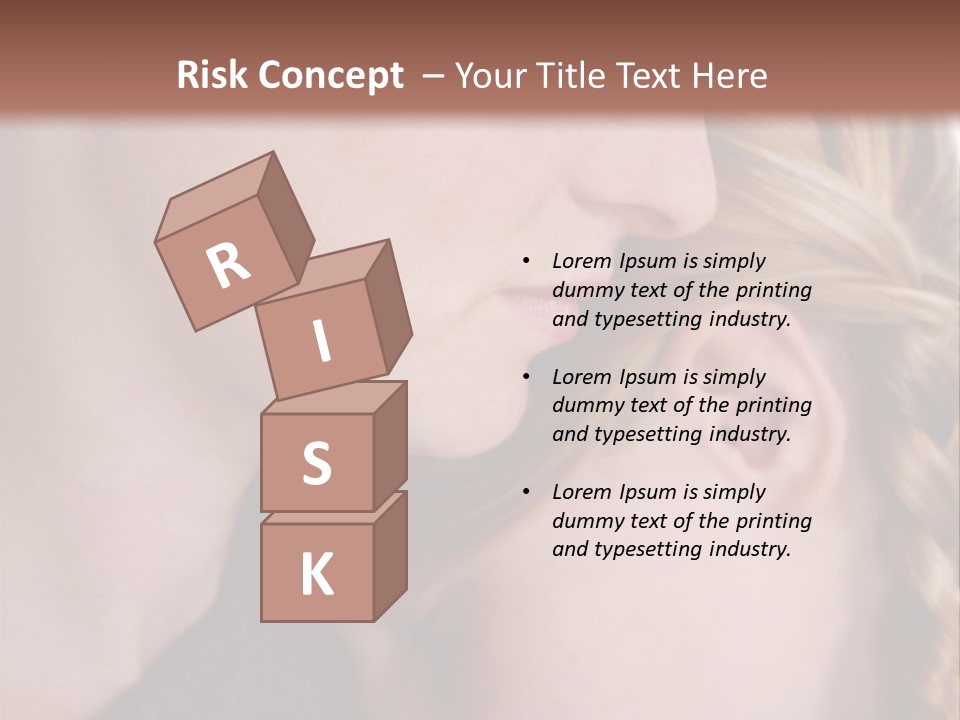 Female Teenager Loving PowerPoint Template