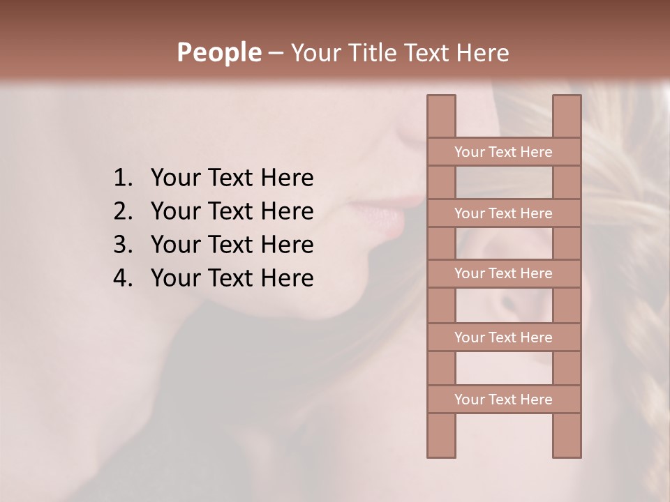 Female Teenager Loving PowerPoint Template