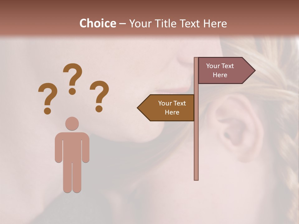 Female Teenager Loving PowerPoint Template