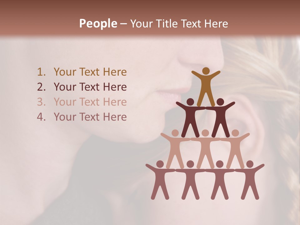 Female Teenager Loving PowerPoint Template