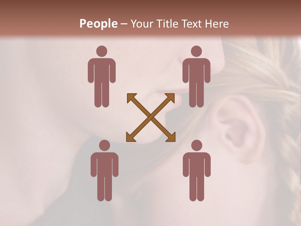 Female Teenager Loving PowerPoint Template