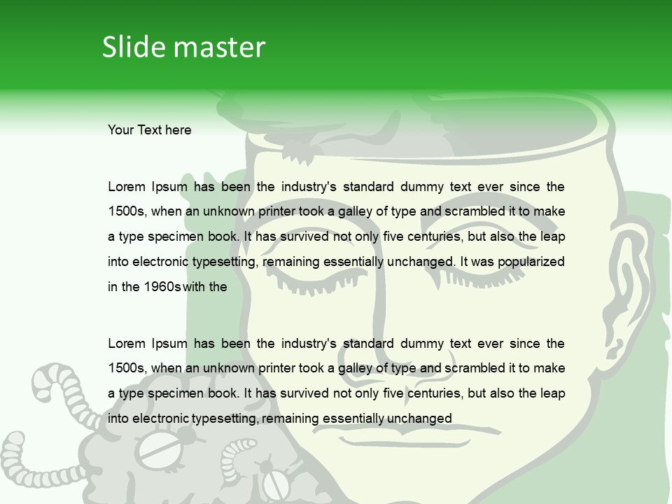 Human Face Brain PowerPoint Template