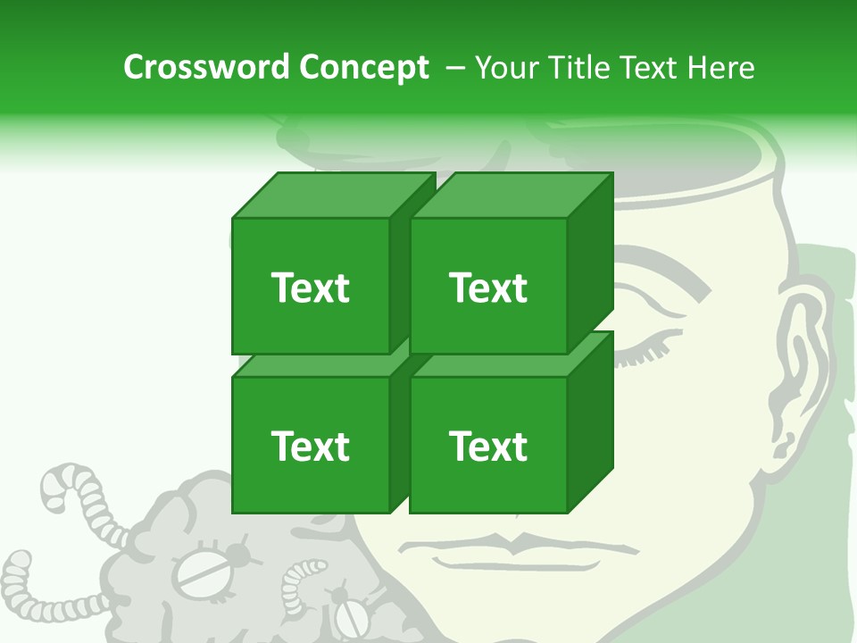 Human Face Brain PowerPoint Template