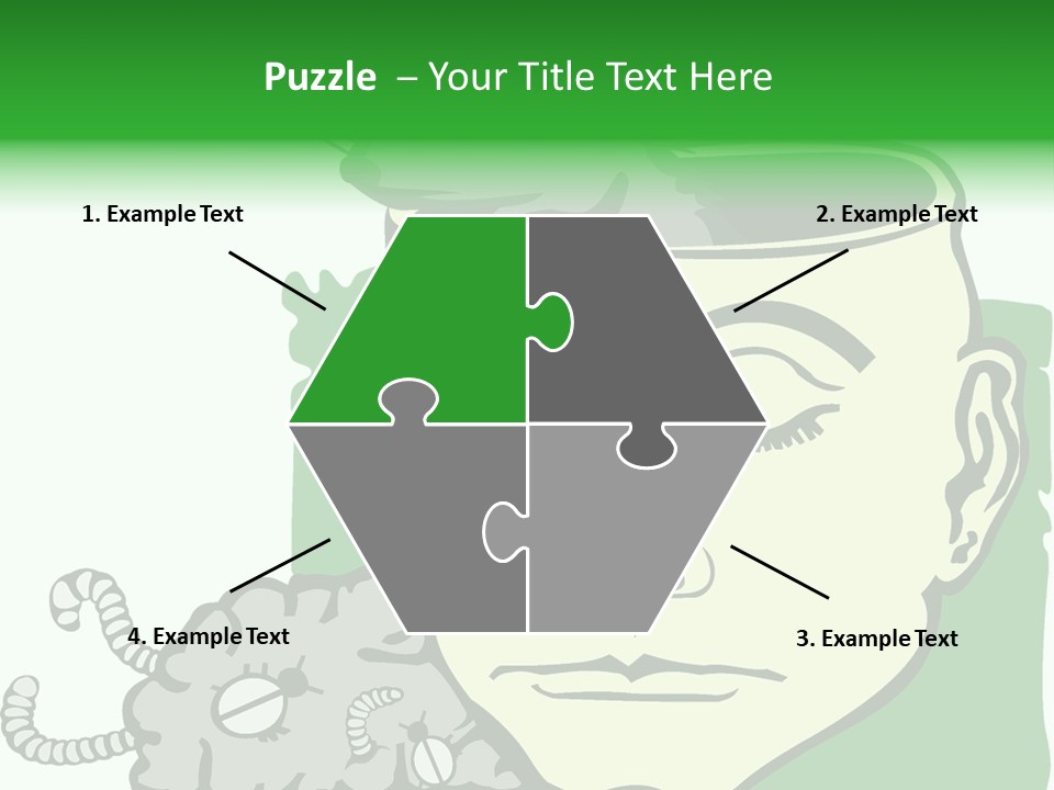 Human Face Brain PowerPoint Template