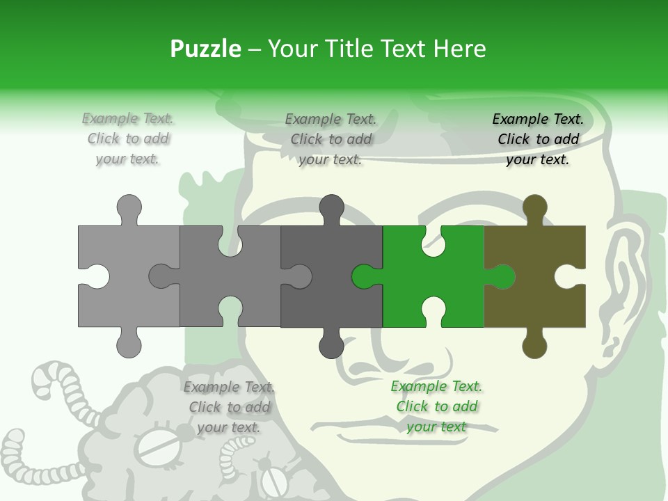 Human Face Brain PowerPoint Template
