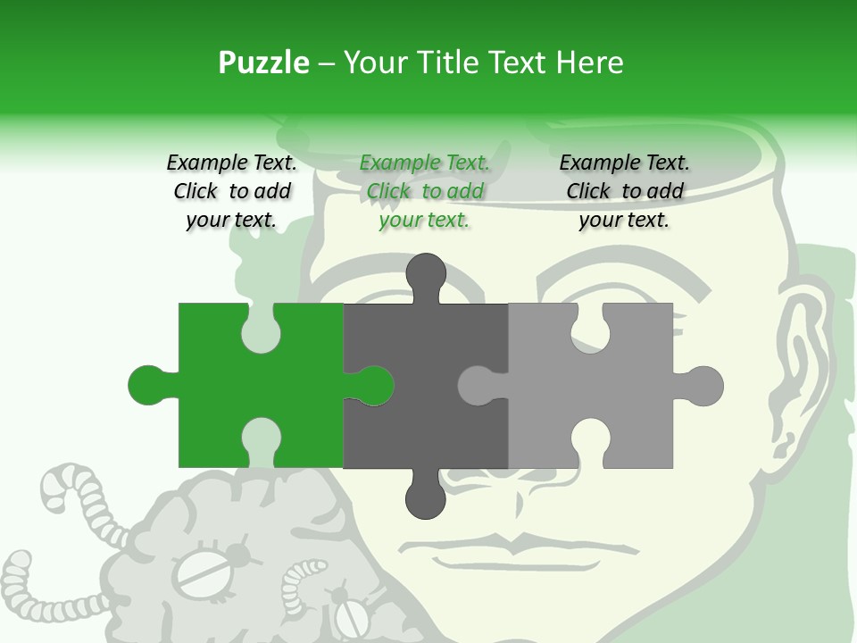 Human Face Brain PowerPoint Template