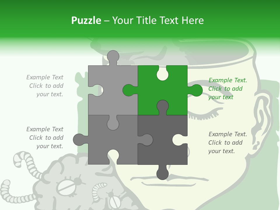 Human Face Brain PowerPoint Template