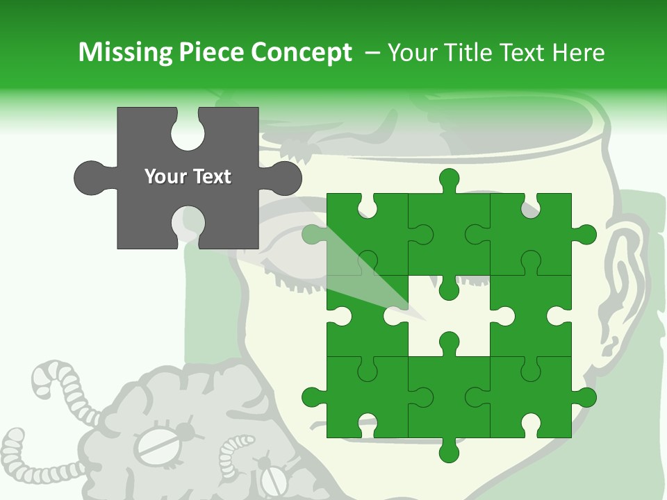 Human Face Brain PowerPoint Template