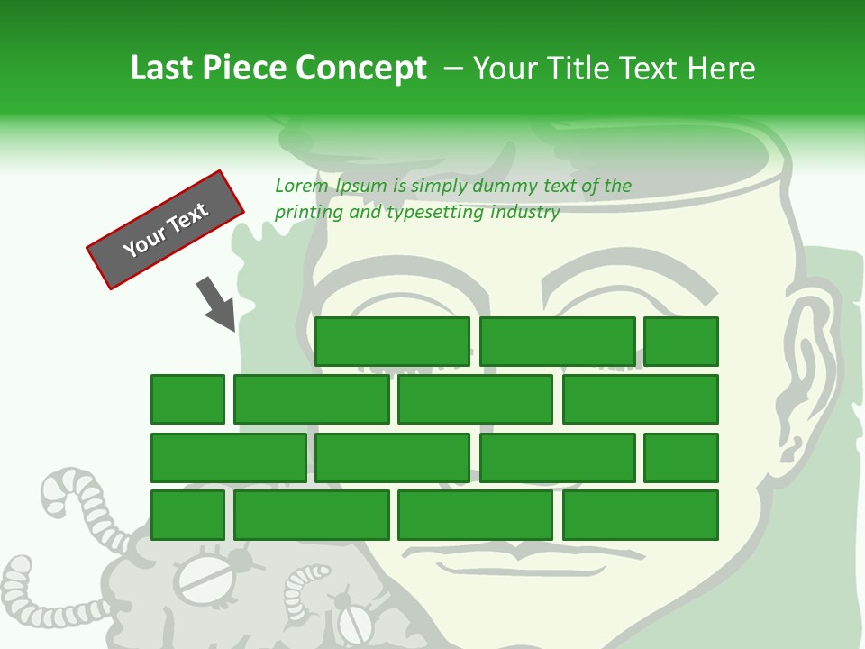 Human Face Brain PowerPoint Template