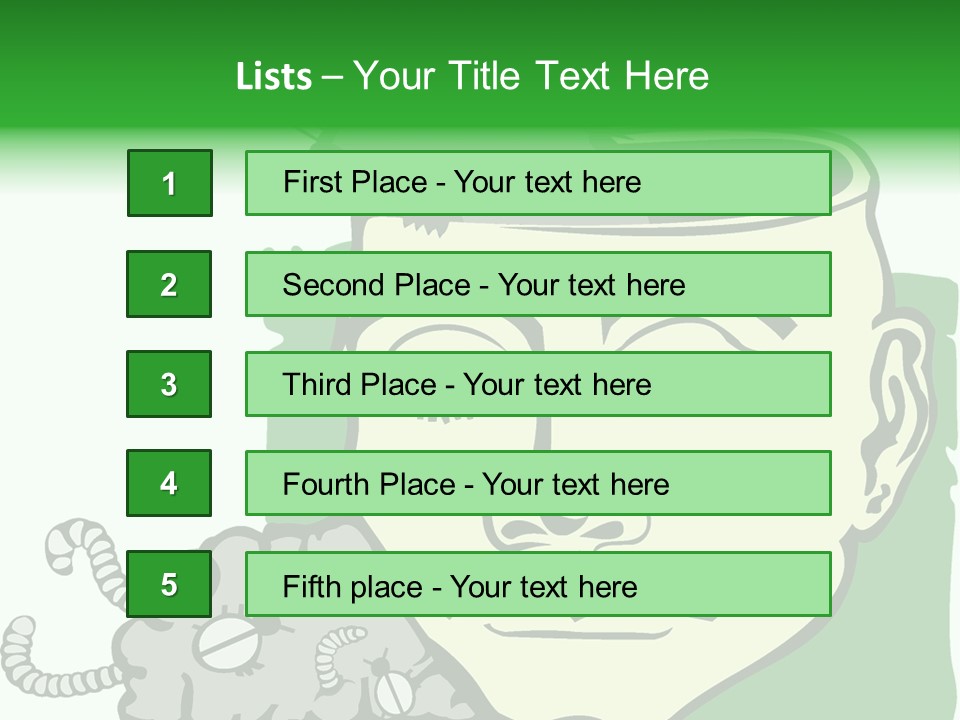 Human Face Brain PowerPoint Template