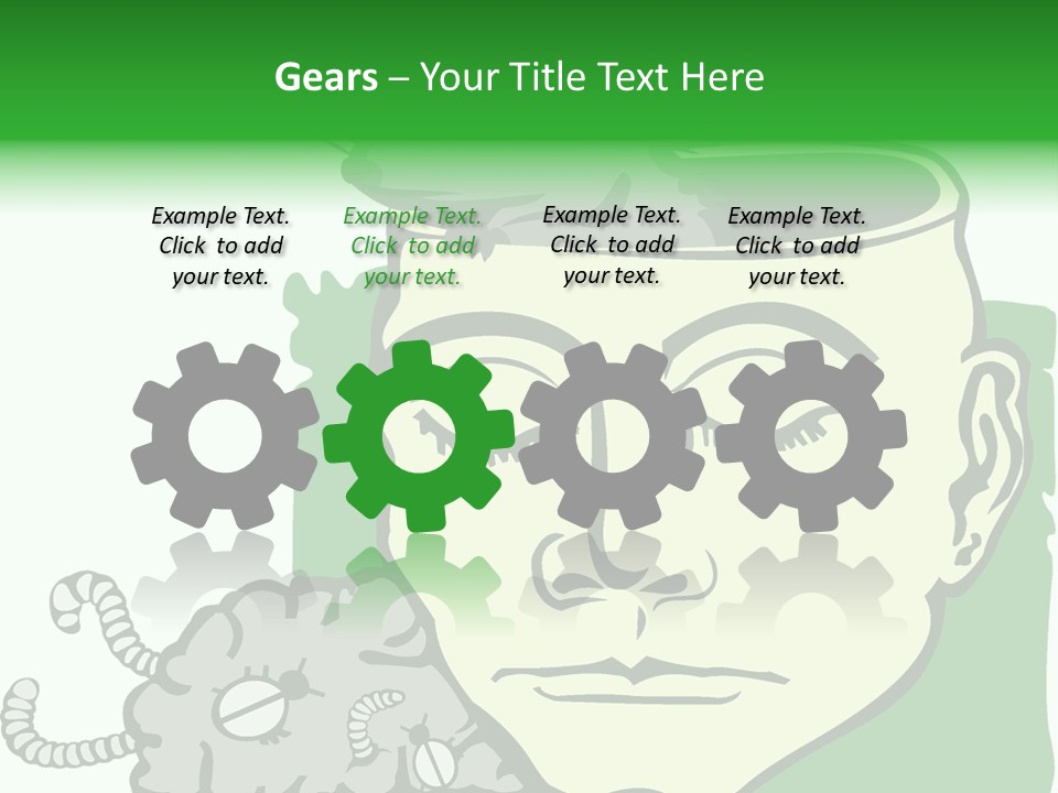 Human Face Brain PowerPoint Template